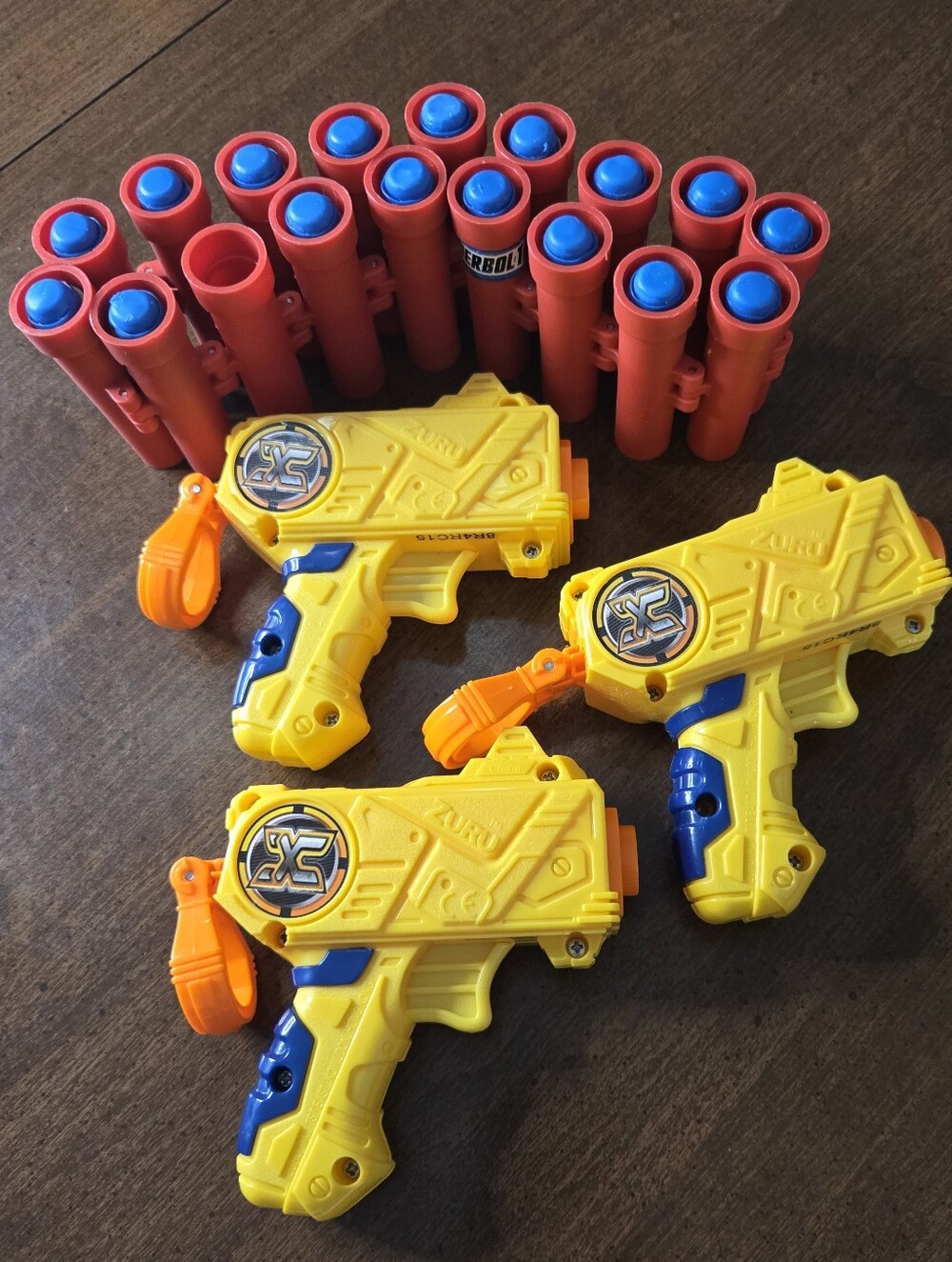 *SALE* Zuru Set of 3 X-Shot Excel Micro Foam Dart Blasters Set of Darts & Holder
